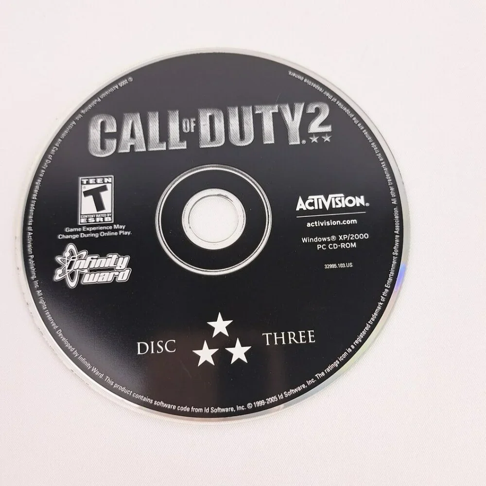 Call of Duty 2 2005 Complete PC CD-ROM Game 6 Disc Set